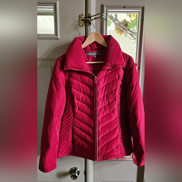 Kenneth Cole Women's Red Puffer Jacket - Picture 1 of 4